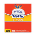 Hefty Strong Tall Kitchen Drawstring Bags, 13 gal, 0.9 mil, 23.75" x 27", White, 90/Box, 3 Boxes/Carton