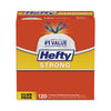 Hefty Strong Tall Kitchen Drawstring Bags, 13 gal, 0.9 mil, 23.75" x 27", White, 90/Box, 3 Boxes/Carton