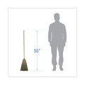 Boardwalk Mixed Fiber Maid Broom, Mixed Fiber Bristles, 55" Overall Length, Natural, 12/Carton
