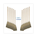 Boardwalk Warehouse Broom, Corn Fiber Bristles, 56" Overall Length, Natural, 12/Carton