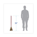 Boardwalk Corn Fiber Lobby/Toy Broom, Corn Fiber Bristles, 39" Overall Length, Red, 12/Carton