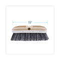 Boardwalk Polystyrene Vehicle Brush with Vinyl Bumper, Black/White Polystyrene Bristles, 10" Brush