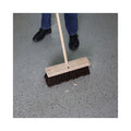 Boardwalk Street Broom Head, 6.25" Brown Polypropylene Bristles, 16" Brush