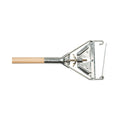 Boardwalk Quick Change Metal Head Mop Handle for No. 20 and Up Heads, 54" Wood Handle
