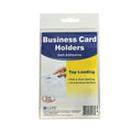 C-Line Self-Adhesive Business Card Holders, Top Load, 2 x 3.5, Clear, 10/Pack