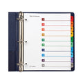 Cardinal OneStep Printable Table of Contents and Dividers, 10-Tab, 1 to 10, 11 x 8.5, White, Assorted Tabs, 6 Sets