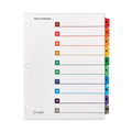 Cardinal OneStep Printable Table of Contents and Dividers, 10-Tab, 1 to 10, 11 x 8.5, White, Assorted Tabs, 6 Sets