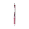 Pentel EnerGel RTX Gel Pen, Retractable, Medium 0.7 mm, Black Ink, Pink/Silver Barrel, 3/Pack