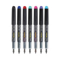 Pilot Varsity Fountain Pen, Medium 1 mm, Assorted Ink Colors, Gray Pattern Wrap, 7/Pack
