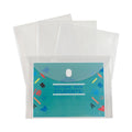 C-Line Reusable Poly Envelope, Hook/Loop Closure, 9.38 x 13, Clear, 5/Pack