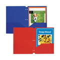 C-Line Two-Pocket Heavyweight Poly Portfolio Folder, 3-Hole Punch, 11 x 8.5, Red, 25/Box