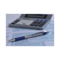 Zebra F-301 Ballpoint Pen, Retractable, Fine 0.7 mm, Blue Ink, Stainless Steel/Blue Barrel