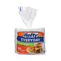 Hefty Soak Proof Tableware, Foam Plates, 8.88" dia, White, 100/Pack
