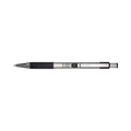 Zebra F-301 Ballpoint Pen, Retractable, Fine 0.7 mm, Black Ink, Stainless Steel/Black Barrel, 2/Pack