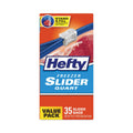 Hefty Slider Bags, 1 qt, 2.5 mil, 7" x 8", Clear, 315/Carton