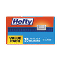 Hefty Slider Bags, 1 qt, 2.5 mil, 7" x 8", Clear, 315/Carton