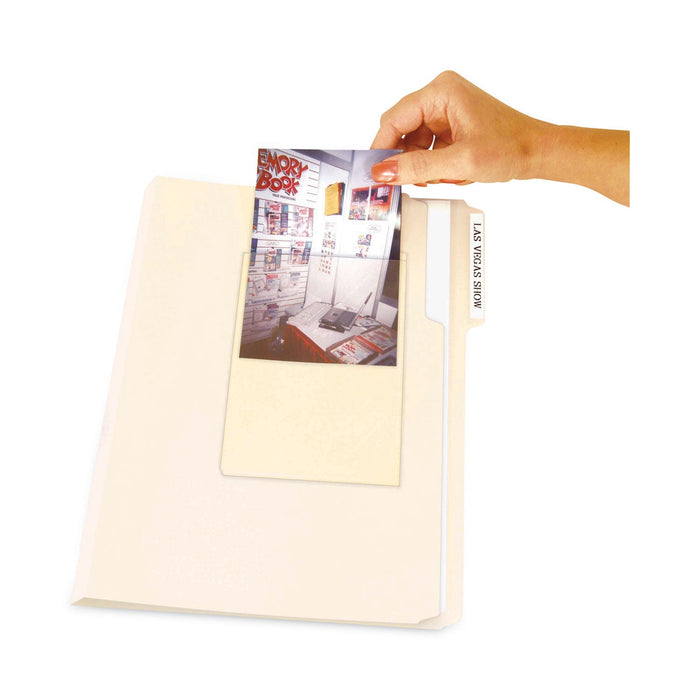 C-Line Peel and Stick Photo Holders, 4.38 x 6.5, Clear, 10/Pack