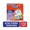Hefty Ultra Strong Scented Tall White Kitchen Bags, 13 gal, 0.9 mil, 23.75" x 24.88", White, 110/Box