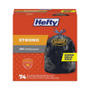 Hefty Ultra Strong Tall Kitchen and Trash Bags, 30 gal, 1.1 mil, 30" x 33", Black, 222/Carton
