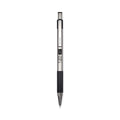 Zebra F-301 Ballpoint Pen, Retractable, Bold 1.6 mm, Black Ink, Stainless Steel/Black Barrel, 12/Pack