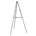 Quartet Lightweight Telescoping Tripod Easel, Adjusts 38" to 66" High, Aluminum, Black