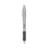 Paper Mate Profile Metal Ballpoint Pen, Retractable, Medium 1 mm, Black Ink, Silver Barrel, Dozen