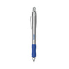 Paper Mate Profile Metal Ballpoint Pen, Retractable, Medium 1 mm, Blue Ink, Silver Barrel, Dozen