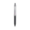 Pilot VBall RT Liquid Ink Roller Ball Pen, Retractable, Fine 0.7 mm, Black Ink, Black/White Barrel