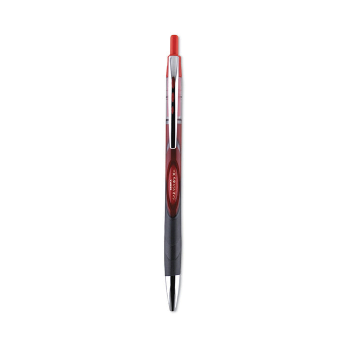 Zebra Sarasa Dry Gel X30 Gel Pen, Retractable, Medium 0.7 mm, Red Ink, Red Barrel, 12/Pack