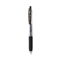 Zebra Sarasa Clip Gel Pen, Retractable, Medium 0.7 mm, Black Ink, Clear Barrel, 12/Pack