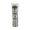 Dart Bare Eco-Forward RPET Cold Cups, 12 oz to 14 oz, Leaf Design, Clear, Squat, 50/Pack, 20 Packs/Carton