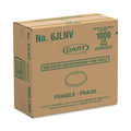 Dart Non-Vented Cup Lids, Fits 6 oz Cups, 2, 3.5, 4 oz Food Containers, Translucent, 1,000/Carton