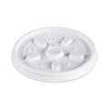 Dart Plastic Lids for Foam Containers, Vented, Fits 3.5-6 oz, White, 100/Pack, 10 Packs/Carton