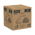 Dart ClearSeal Hinged-Lid Plastic Containers, 9.3 x 8.8 x 3, Clear, Plastic, 100/Bag, 2 Bags/Carton