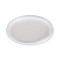 Dart Plastic Lids for Foam Cups, Bowls and Containers, Flat, Vented, Fits 6-32 oz, Translucent, 100/Pack, 10 Packs/Carton
