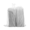 Dart ClearSeal Hinged-Lid Plastic Containers, 8.31 x 8.31 x 2, Clear, Plastic, 125/Bag, 2 Bags/Carton
