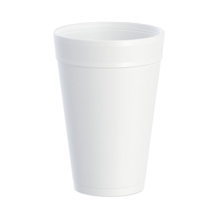 Dart Foam Drink Cups, 32 oz, White, 25/Bag, 20 Bags/Carton