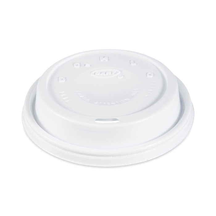 Dart Cappuccino Dome Sipper Lids, Fits 12 oz to 24 oz Cups, White, 1,000/Carton