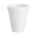 Dart Foam Drink Cups, 12 oz, White, 1,000/Carton