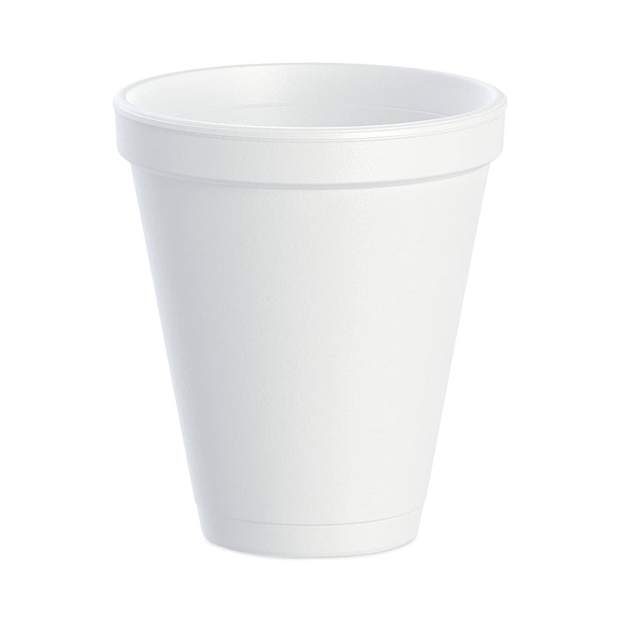 Dart Foam Drink Cups, 12 oz, White, 1,000/Carton