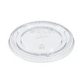 Dart PETE Flat Straw-Slot Cold Cup Lids, Fits 16 oz to 24 oz, Clear, 100/Pack