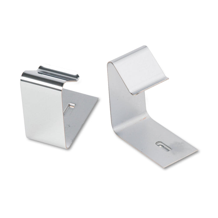 Quartet Flexible Metal Cubicle Hangers, For 1.5" to 2.5" Thick Partition Walls, Silver, 2/Set