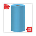 WypAll General Clean X60 Cloths, Small Roll, 9.8 x 13.4, Blue, 130/Roll, 12 Rolls/Carton