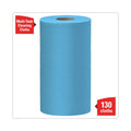 WypAll General Clean X60 Cloths, Small Roll, 13.5 x 19.6, Blue, 130/Roll, 6 Rolls/Carton