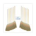 Boardwalk Parlor Broom, Yucca/Corn Fiber Bristles, 56" Overall Length, Natural, 12/Carton