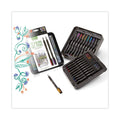 Crayola Detailing Gel Pen, Stick, Medium 1 mm, Assorted Ink Colors, Black Barrel, 20/Pack