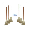 Boardwalk Corn/Fiber Brooms, Corn/Synthetic Fiber Bristles, 60" Overall Length, Gray/Natural, 6/Carton