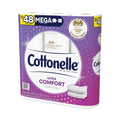 Cottonelle Ultra ComfortCare Toilet Paper, Soft Tissue, Mega Rolls, Septic Safe, 2-Ply, White, 284/Roll, 12 Rolls/Pack, 48 Rolls/Carton
