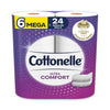 Cottonelle Ultra ComfortCare Toilet Paper, Soft Tissue, Mega Rolls, Septic Safe, 2-Ply, White, 284/Roll, 6 Rolls/Pack, 36 Rolls/Carton
