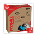WypAll General Clean X60 Cloths, POP-UP Box, 9.1 x 16.8, White, 126/Box